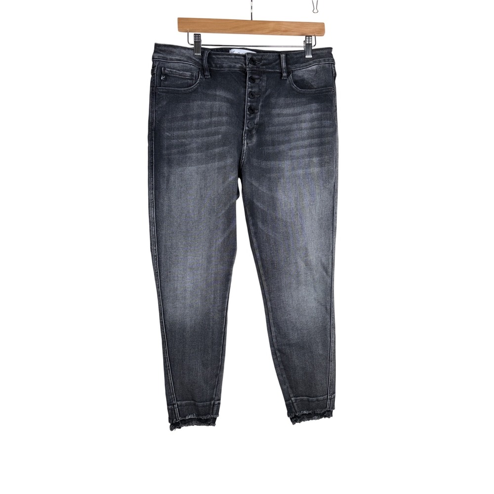 Kancan Button Fly Skinny Jeans size 31 Black